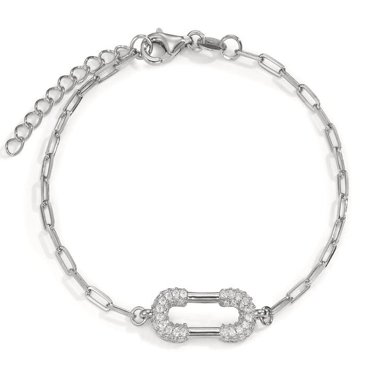 Armbånd Sølv Zirconia rhodineret 16-18.5 cm