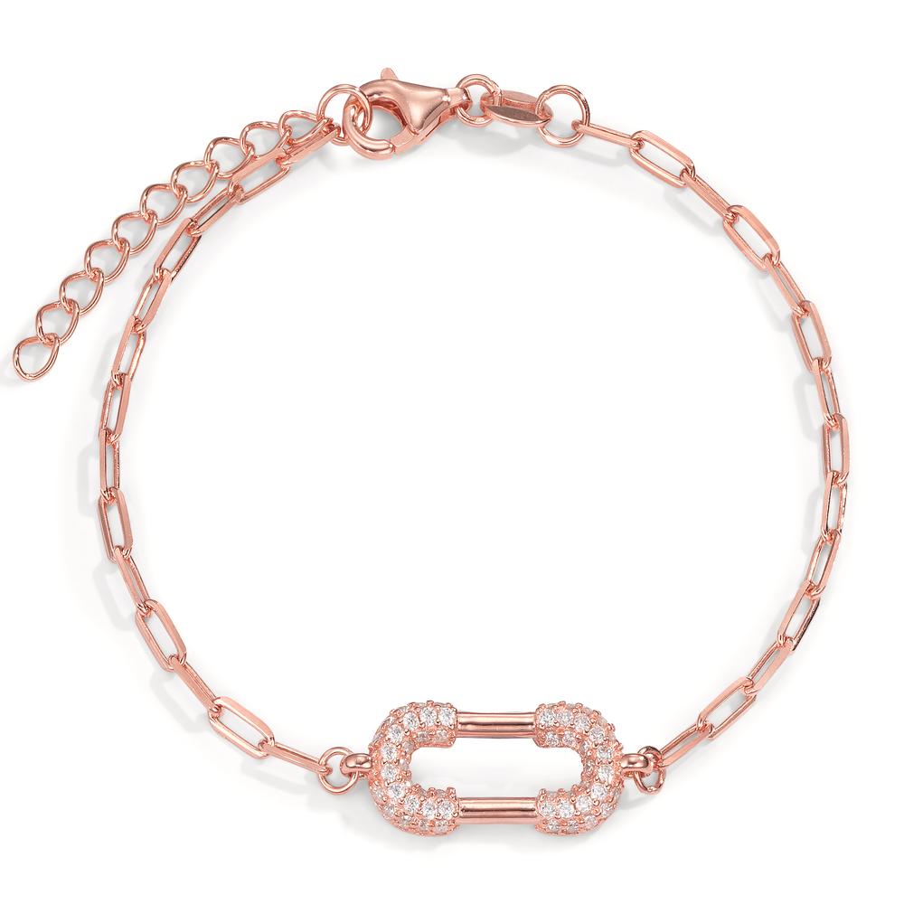 Armbånd Sølv Zirconia rose forgyldt 16-18.5 cm