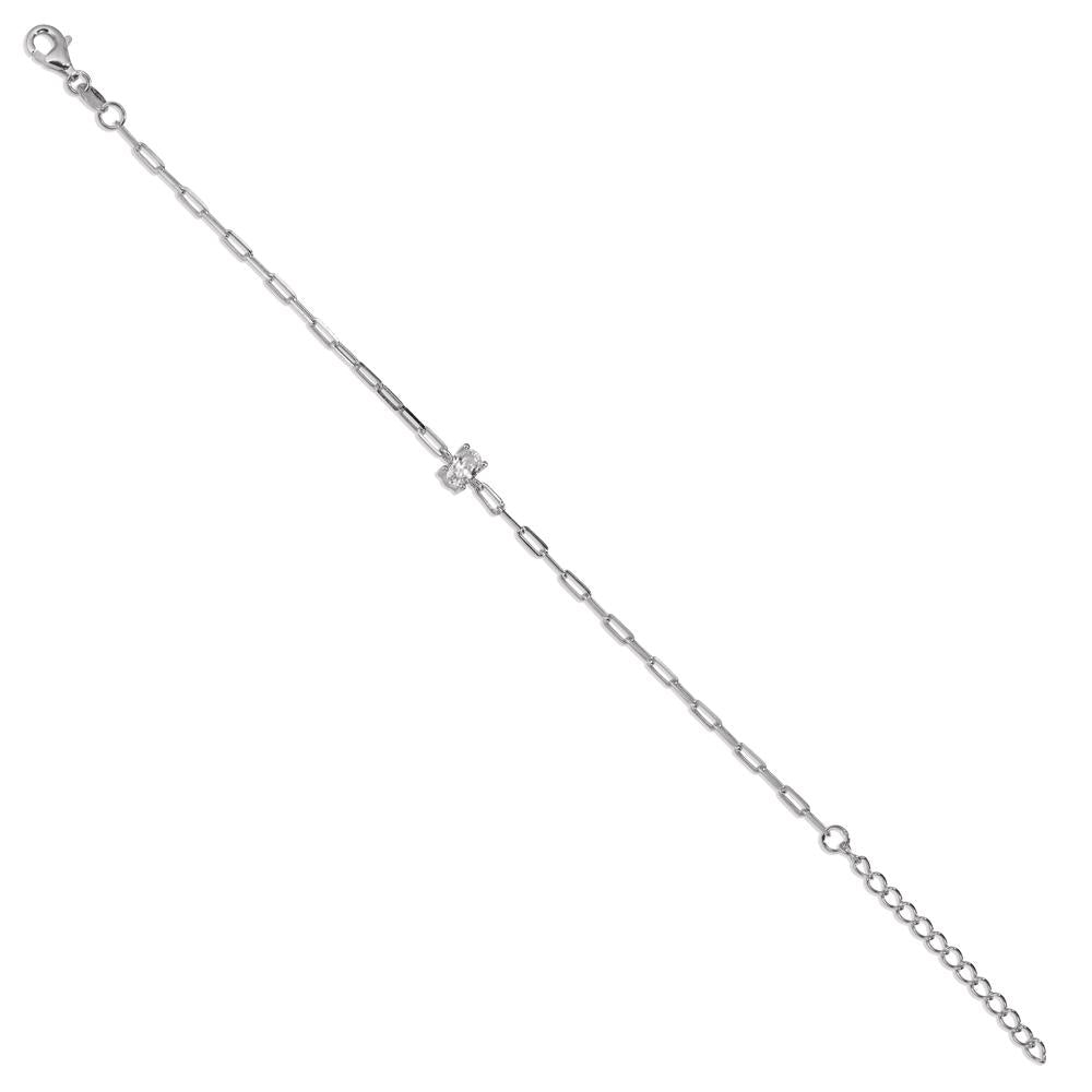 Armbånd Sølv Zirconia rhodineret 15.5-19 cm