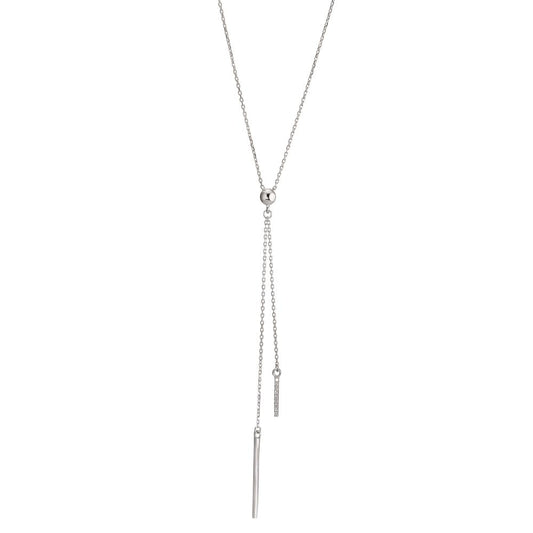 Collier 585/14 K hvidguld Zirconia 9 Sten 42-45 cm