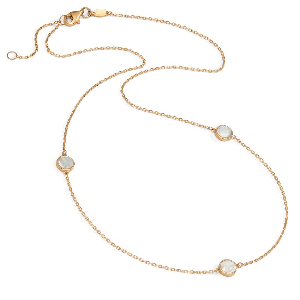 Collier 585/14K guld Perlemor 42-45 cm Ø6 mm