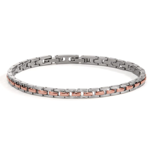 Armbånd Rustfrit stål rose IP belagt 18.5-21 cm