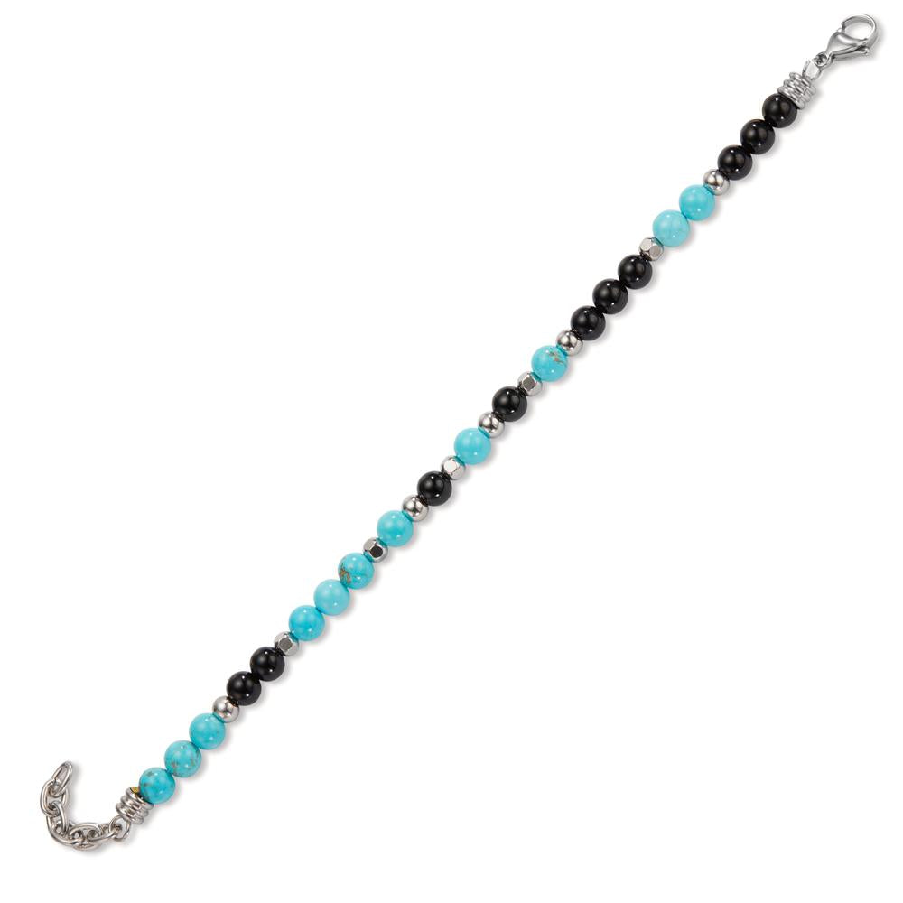 Armbånd Rustfrit stål Onyx 20-22 cm Ø6.5 mm