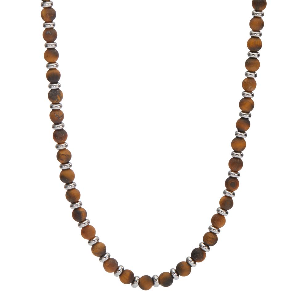 Collier Rustfrit stål Tiger øje 50-55 cm Ø4 mm