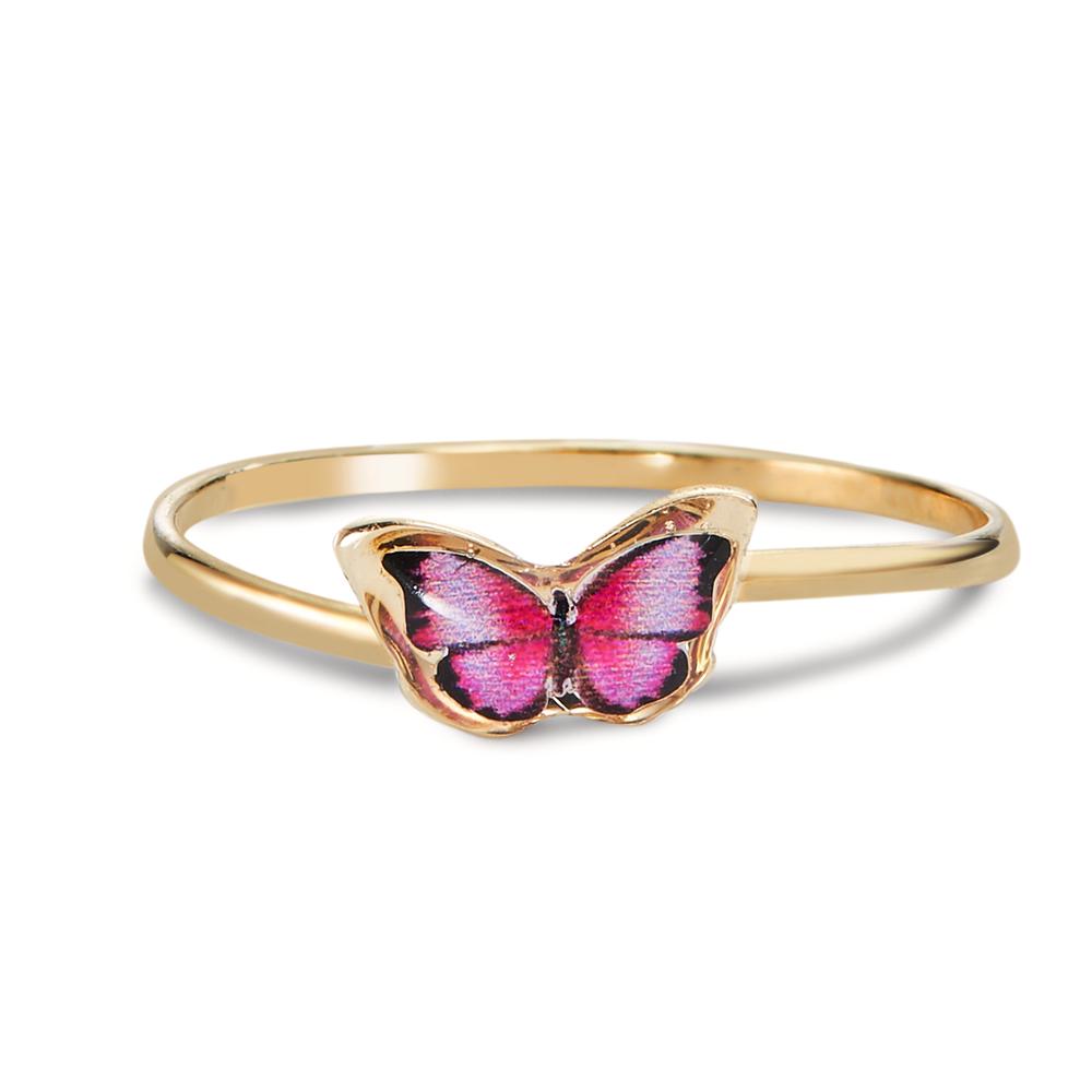 Fingerring 375/9K guld sommerfugl