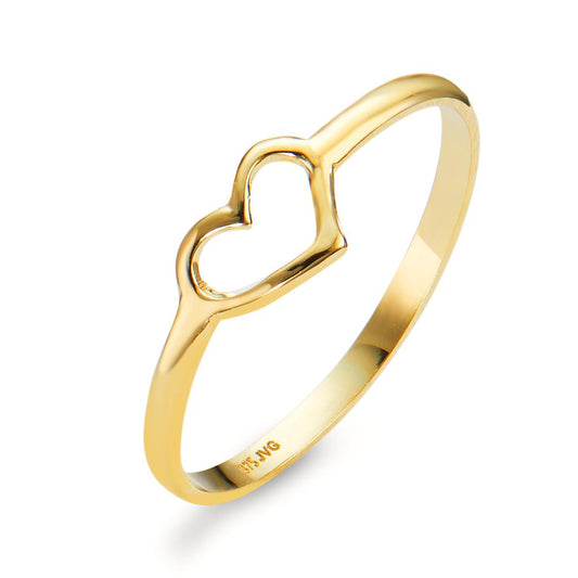 Fingerring 375/9K guld Hjerte Ø5 mm