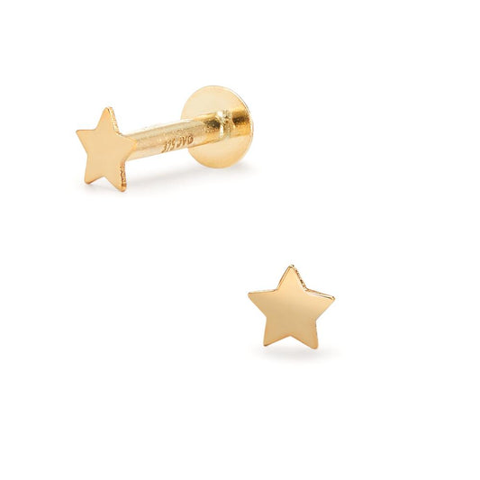 Piercing 375/9K guld stjerne Ø3.5 mm