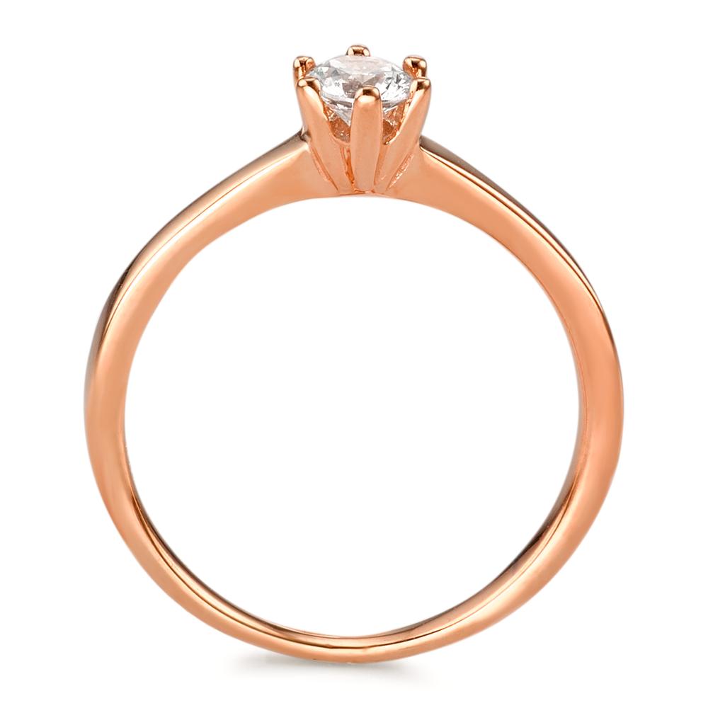 Solitaire ring 375/9K roseguld Zirconia