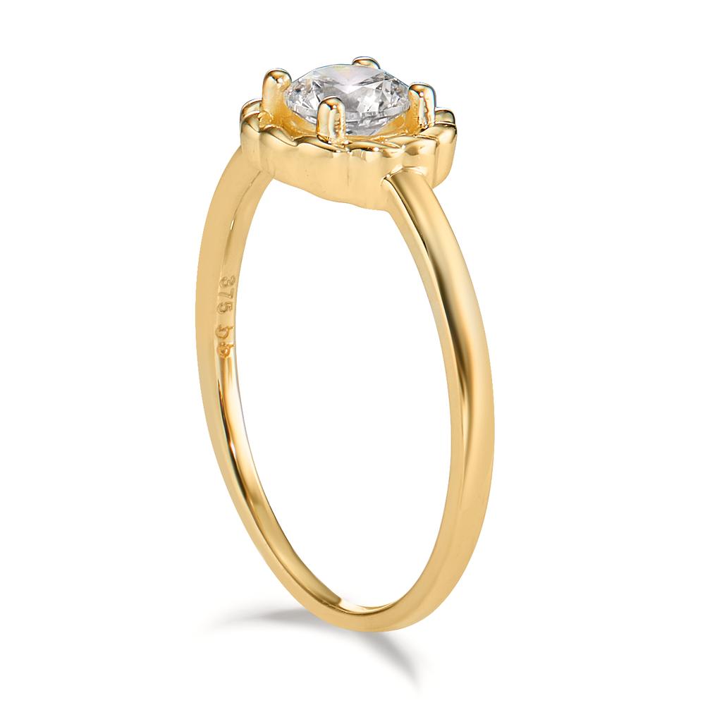 Fingerring 375/9K guld Zirconia Ø7.5 mm