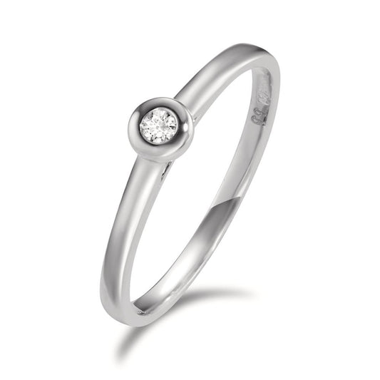 Solitaire ring 750/18K hvidguld Diamant 0.03 ct, w-si