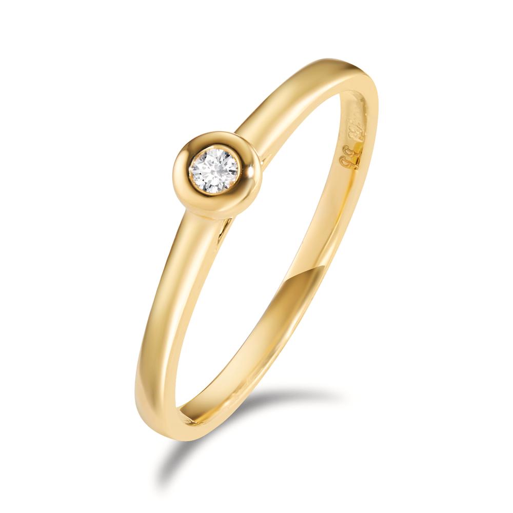 Solitaire ring 750/18K guld Diamant 0.03 ct, w-si