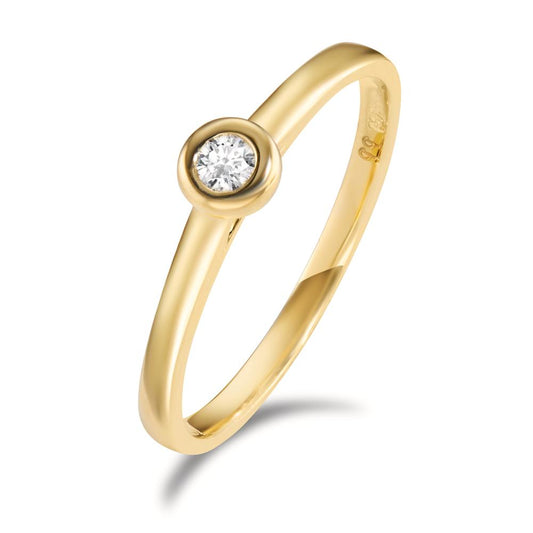 Solitaire ring 750/18K guld Diamant 0.05 ct, w-si