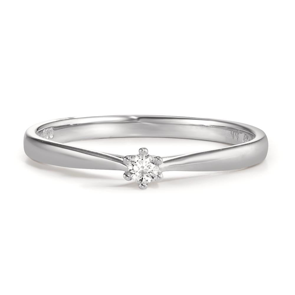 Solitaire ring 750/18K hvidguld Diamant 0.05 ct, w-si