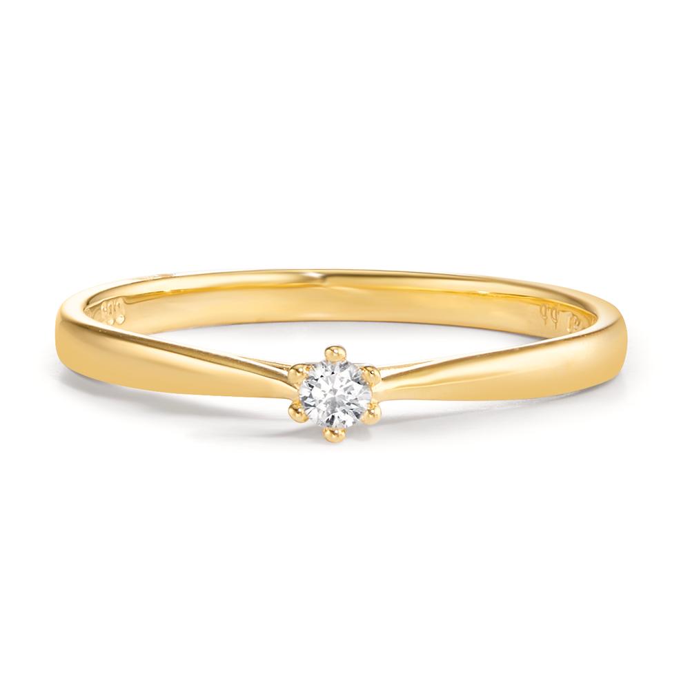 Solitaire ring 750/18K guld Diamant 0.05 ct, w-si