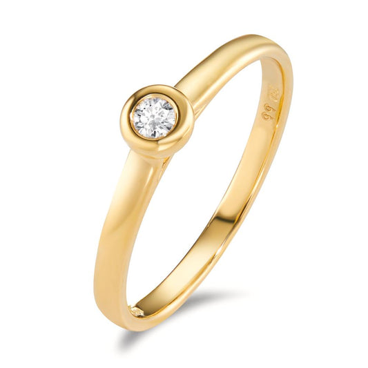 Solitaire ring 750/18K guld Diamant 0.07 ct, w-si