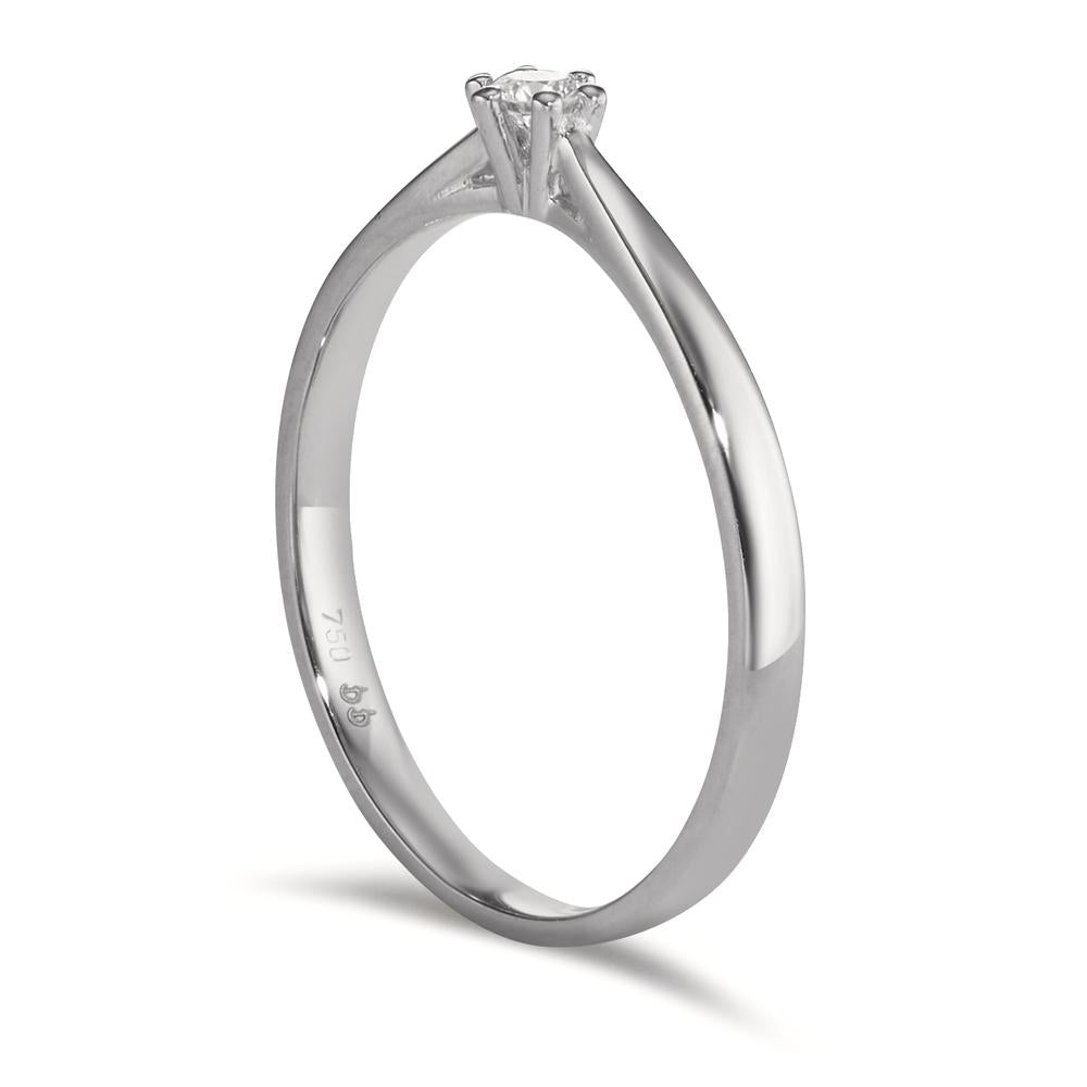 Solitaire ring 750/18K hvidguld Diamant 0.075 ct, w-si