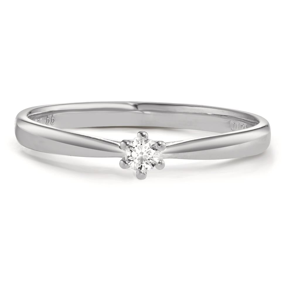 Solitaire ring 750/18K hvidguld Diamant 0.075 ct, w-si