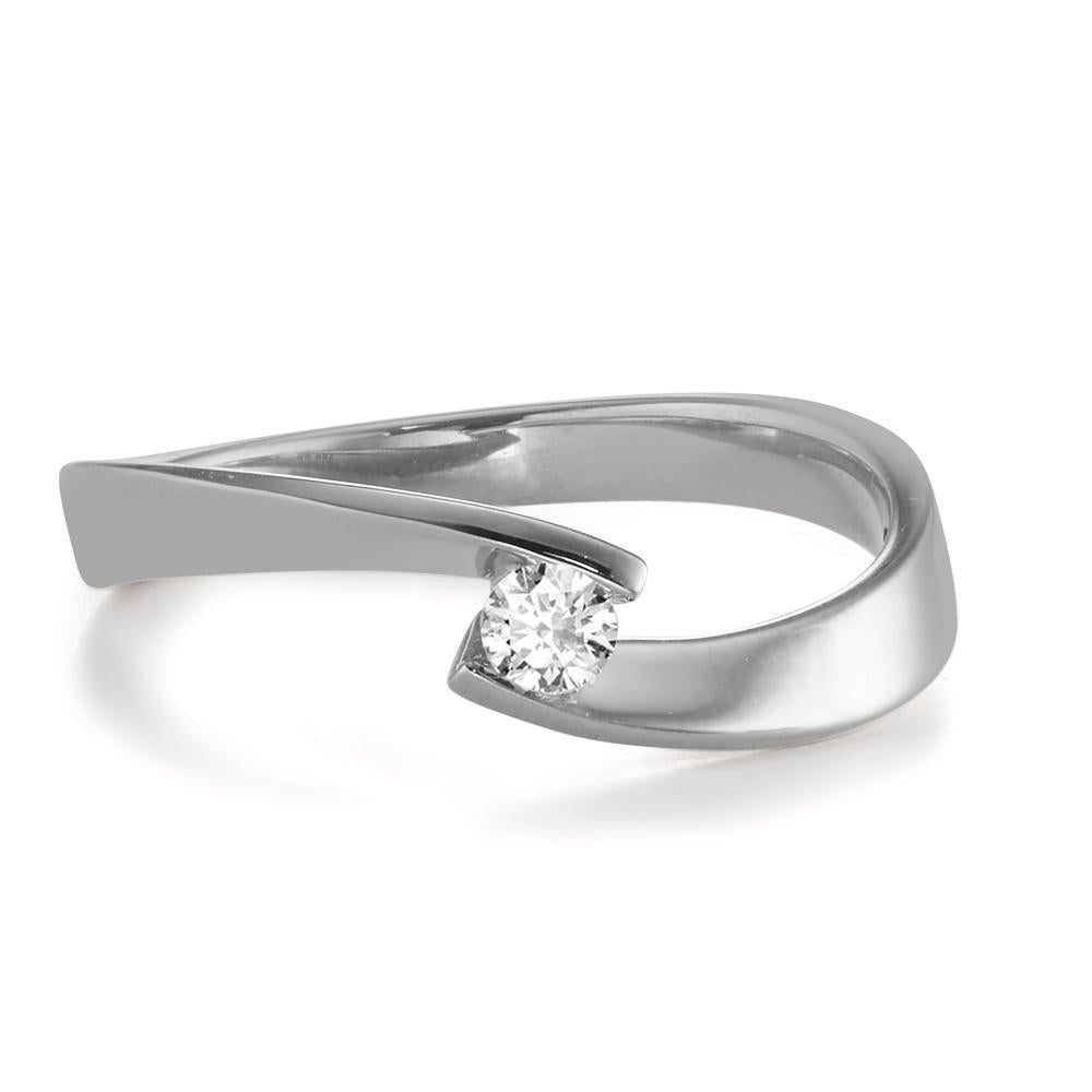 Fingerring 750/18K hvidguld Diamant 0.13 ct, w-si