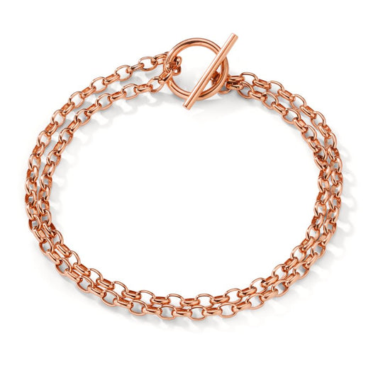 Armbånd Rustfrit stål rose IP belagt 20 cm