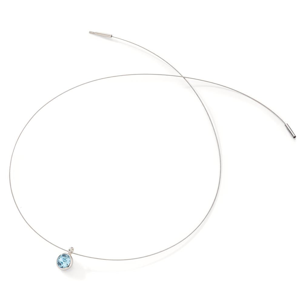 Collier Bronze Zirconia aqua 45 cm Ø8 mm