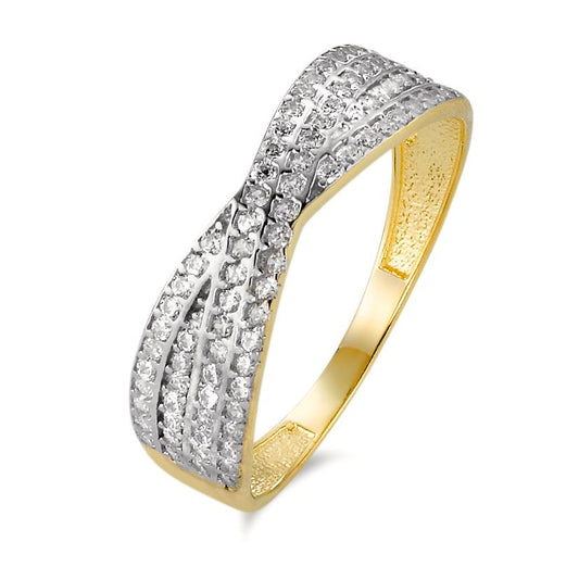 Fingerring 375/9K guld Zirconia tofarvet