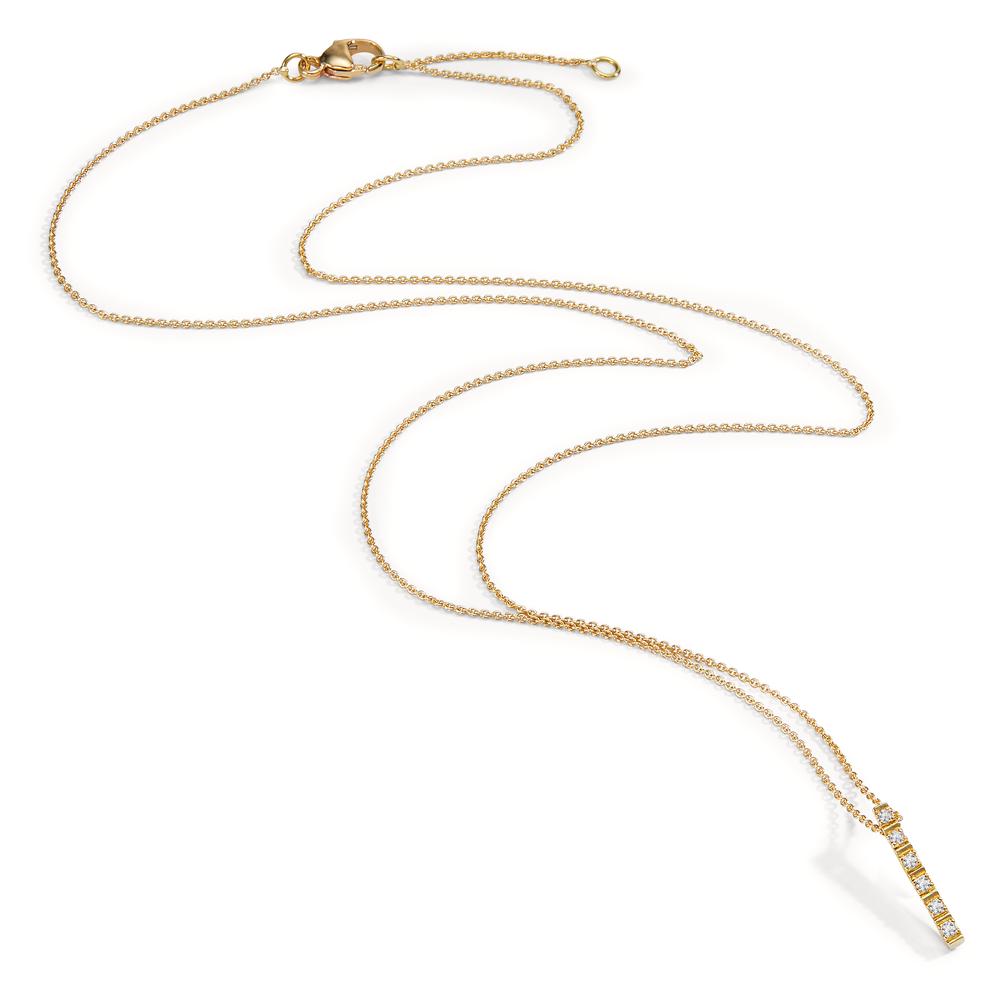 Collier 750/18K guld Diamant 0.056 ct, 7 Sten , w-si 40-42 cm