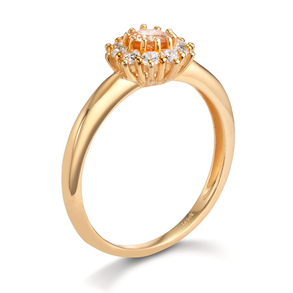 Fingerring 375/9K guld Zirconia 11 Sten Ø9 mm