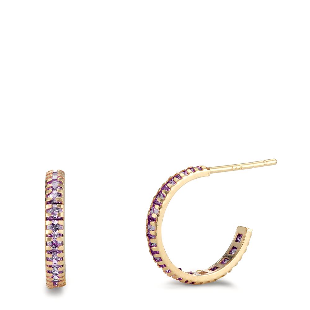 Kreoler 375/9K guld Zirconia violet , 32 Sten