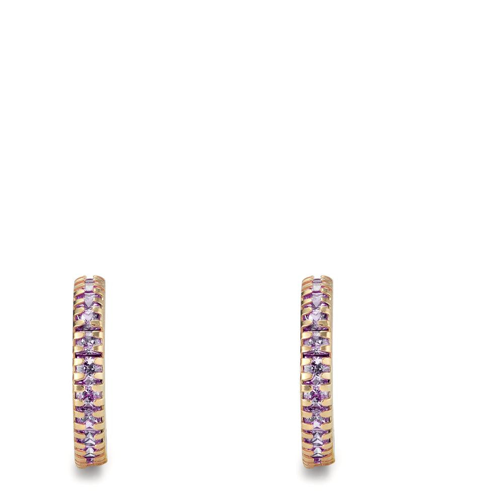 Kreoler 375/9K guld Zirconia violet , 32 Sten