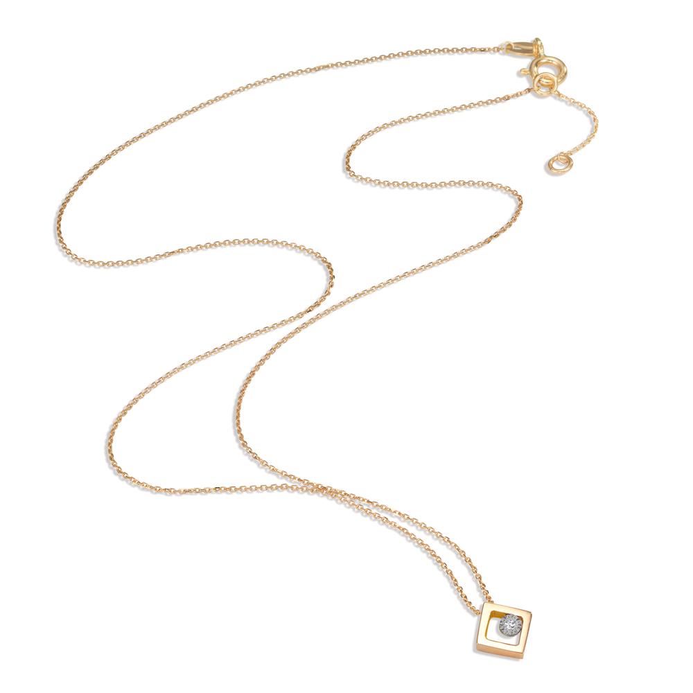 Collier 750/18K guld Diamant 0.008 ct, w-si 40-42 cm