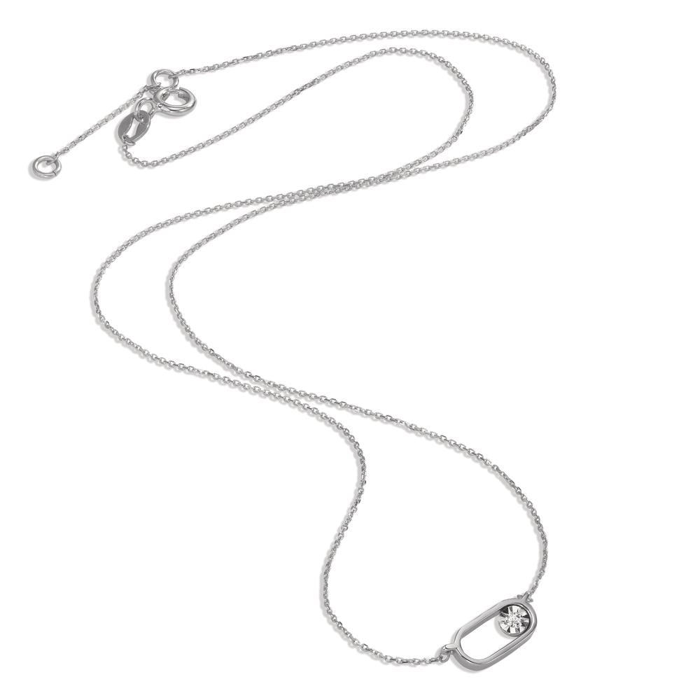 Collier 750/18K hvidguld Diamant 0.015 ct, w-si 40-42 cm