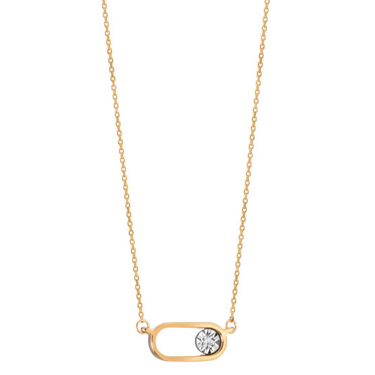 Collier 750/18K guld Diamant 0.015 ct, w-si 40 cm