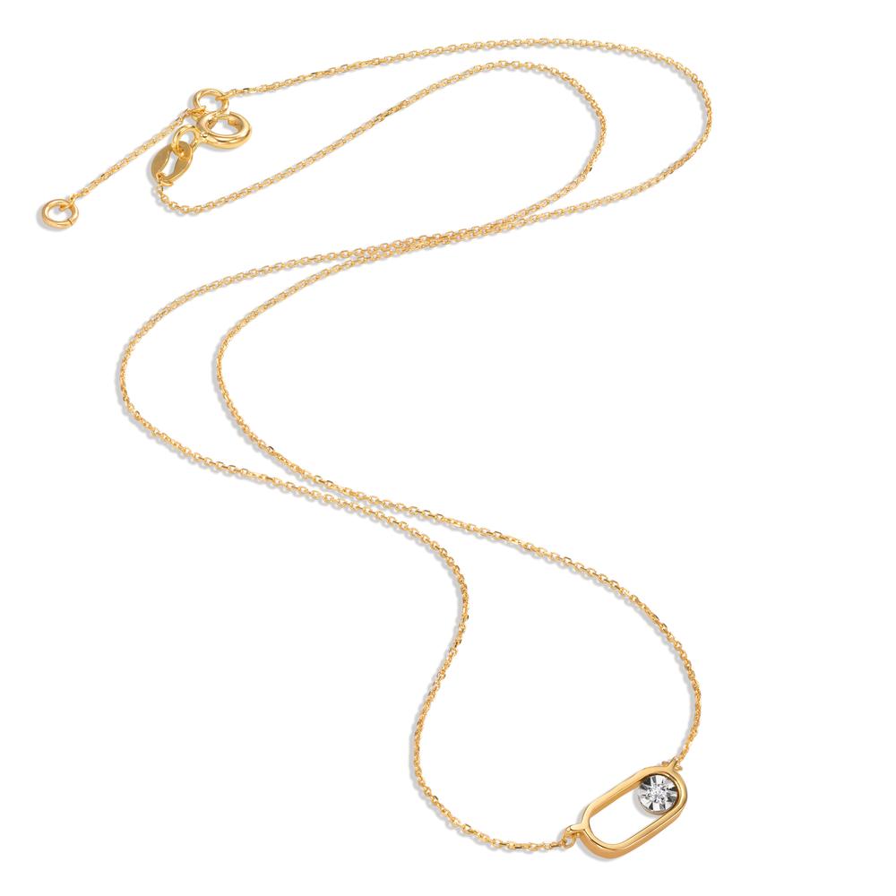 Collier 750/18K guld Diamant 0.015 ct, w-si 40 cm