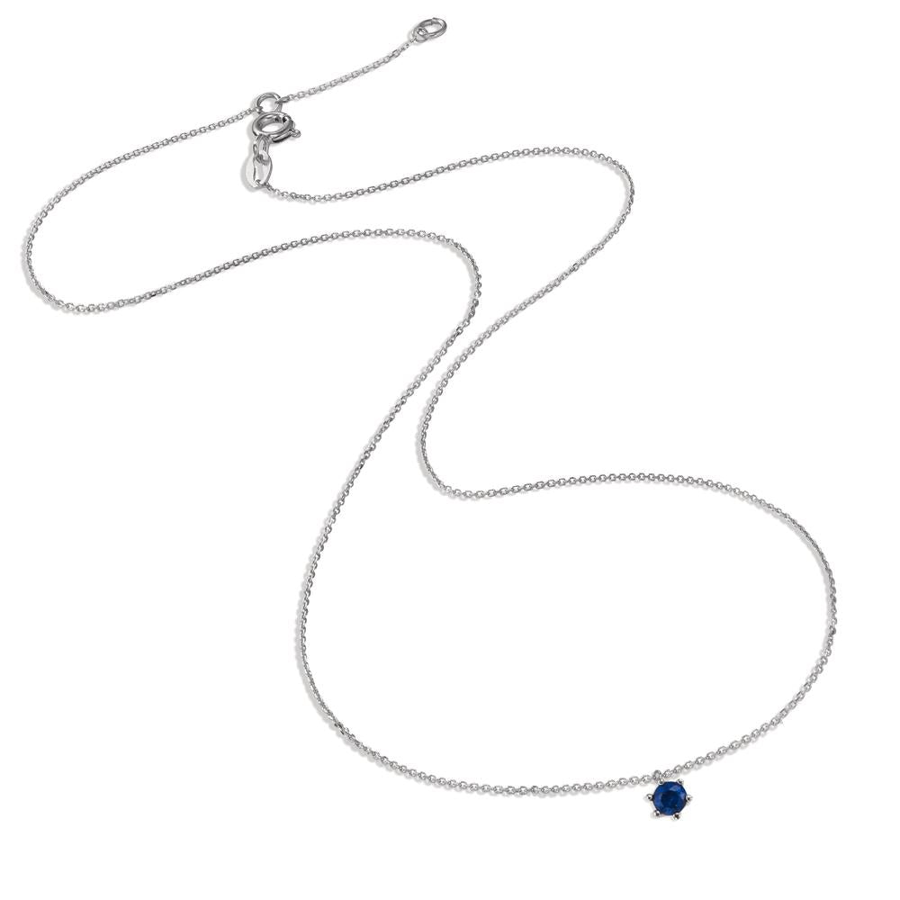 Collier 750/18K hvidguld Safir 40-42 cm Ø3.5 mm