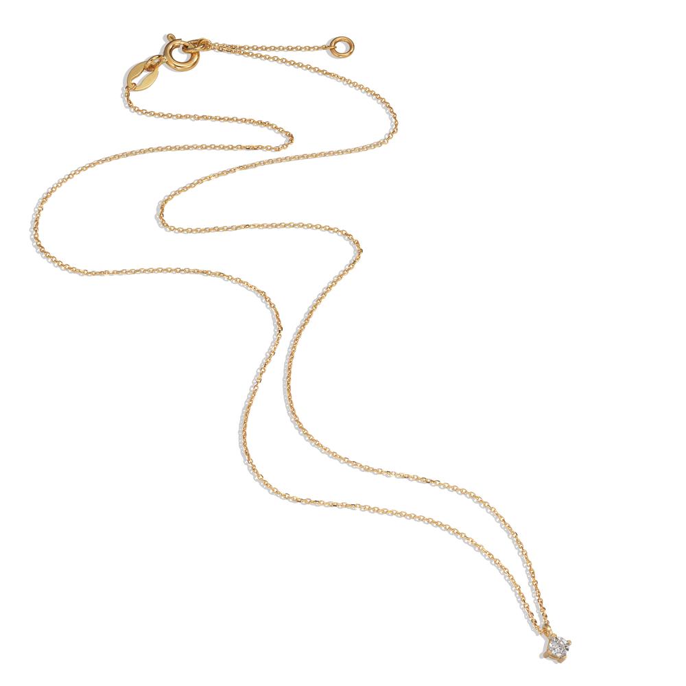 Collier 750/18K guld Diamant 0.02 ct, w-si 40-42 cm Ø2.8 mm