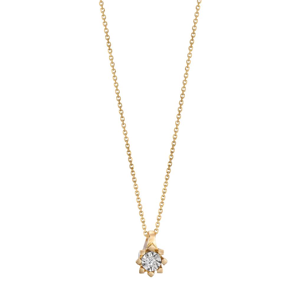 Collier 750/18K guld Diamant 0.015 ct, w-si 40-42 cm Ø4.5 mm