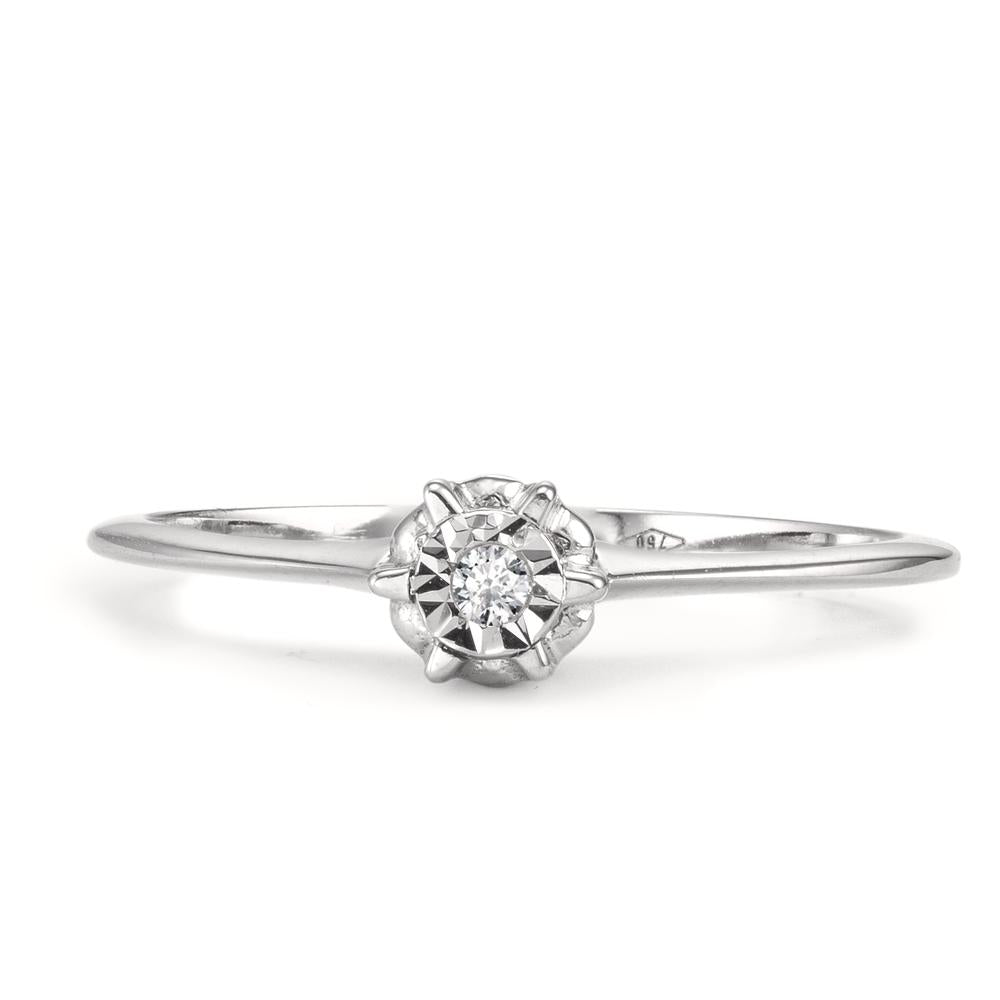 Solitaire ring 750/18K hvidguld Diamant 0.015 ct, w-si Ø4.5 mm