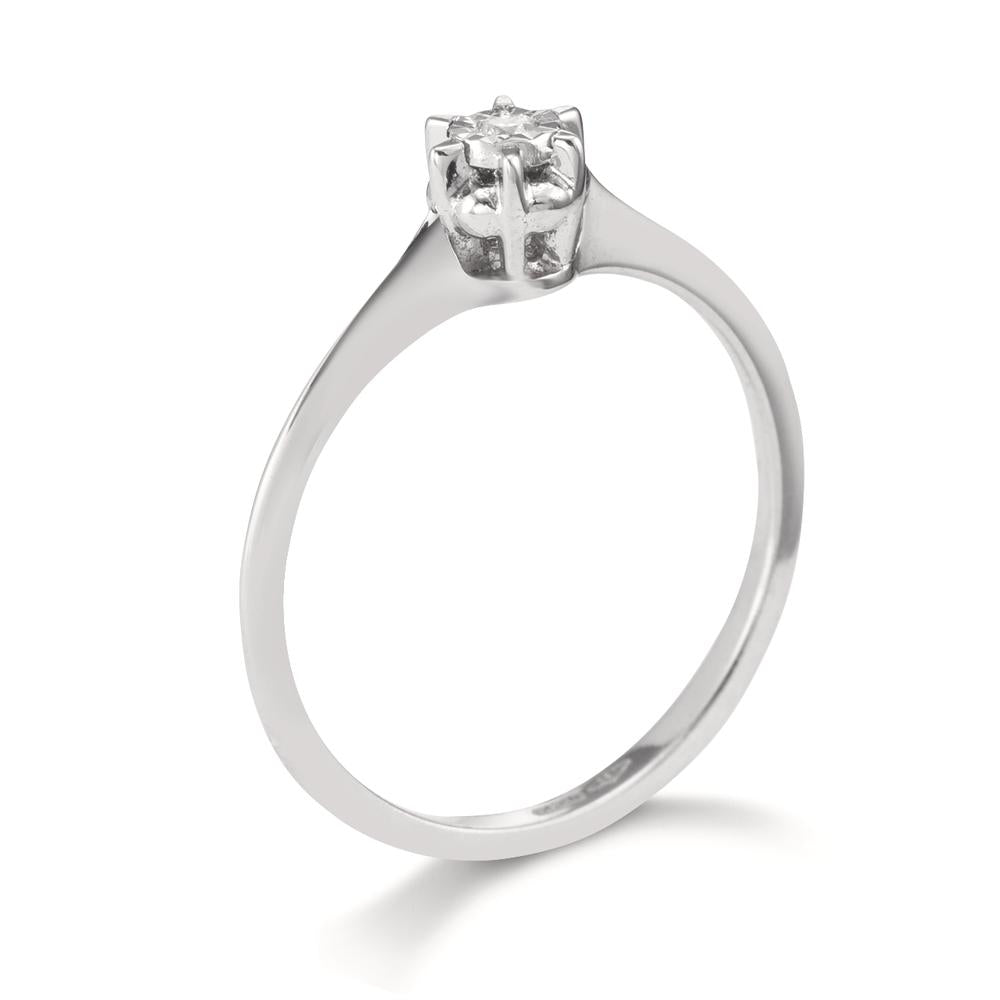 Solitaire ring 750/18K hvidguld Diamant 0.015 ct, w-si Ø4.5 mm