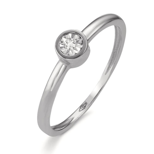 Solitaire ring 750/18K hvidguld Diamant 0.015 ct, w-si Ø4.5 mm
