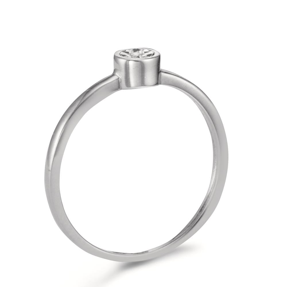 Solitaire ring 750/18K hvidguld Diamant 0.015 ct, w-si Ø4.5 mm