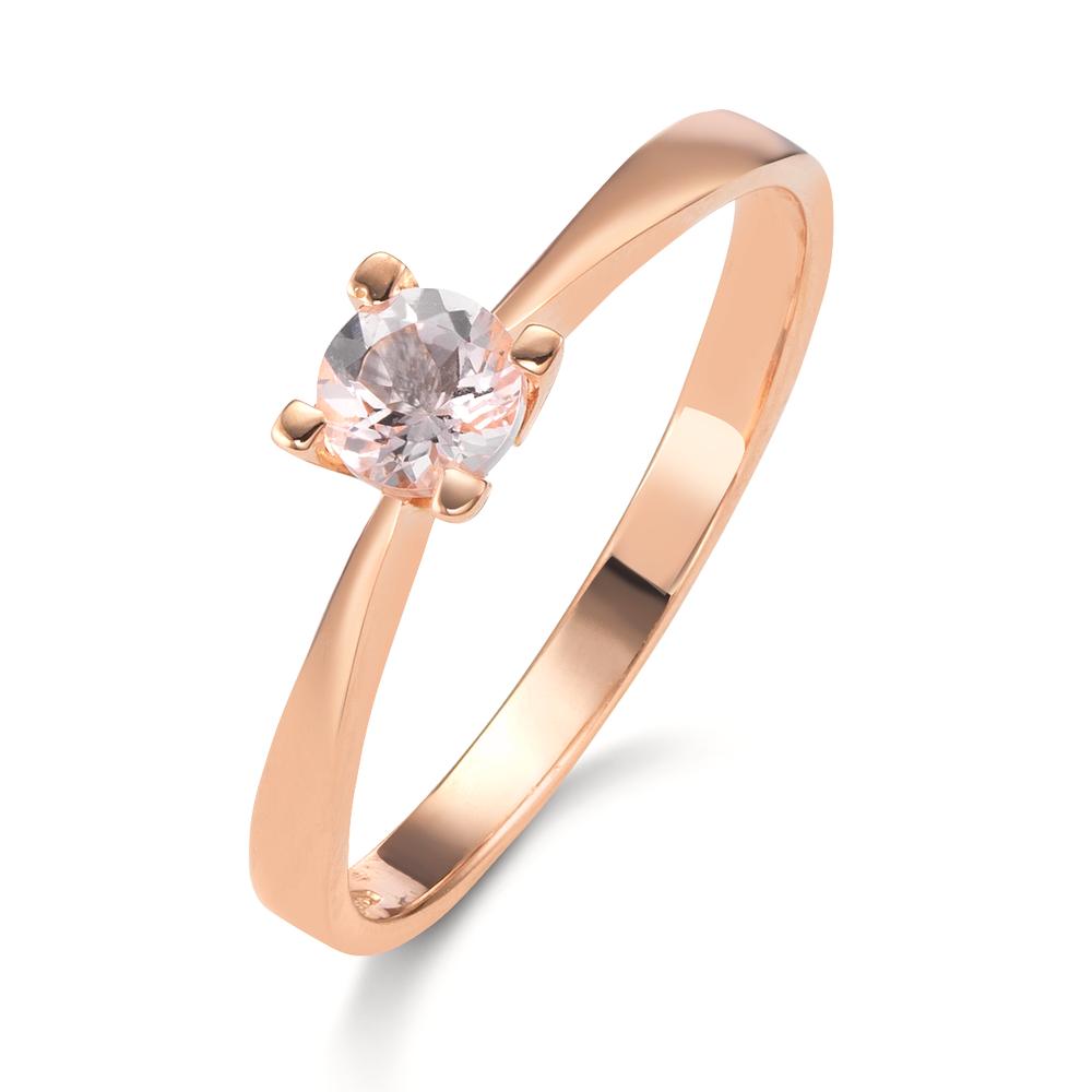 Solitaire ring 750/18K rødguld Morganit 0.20 ct