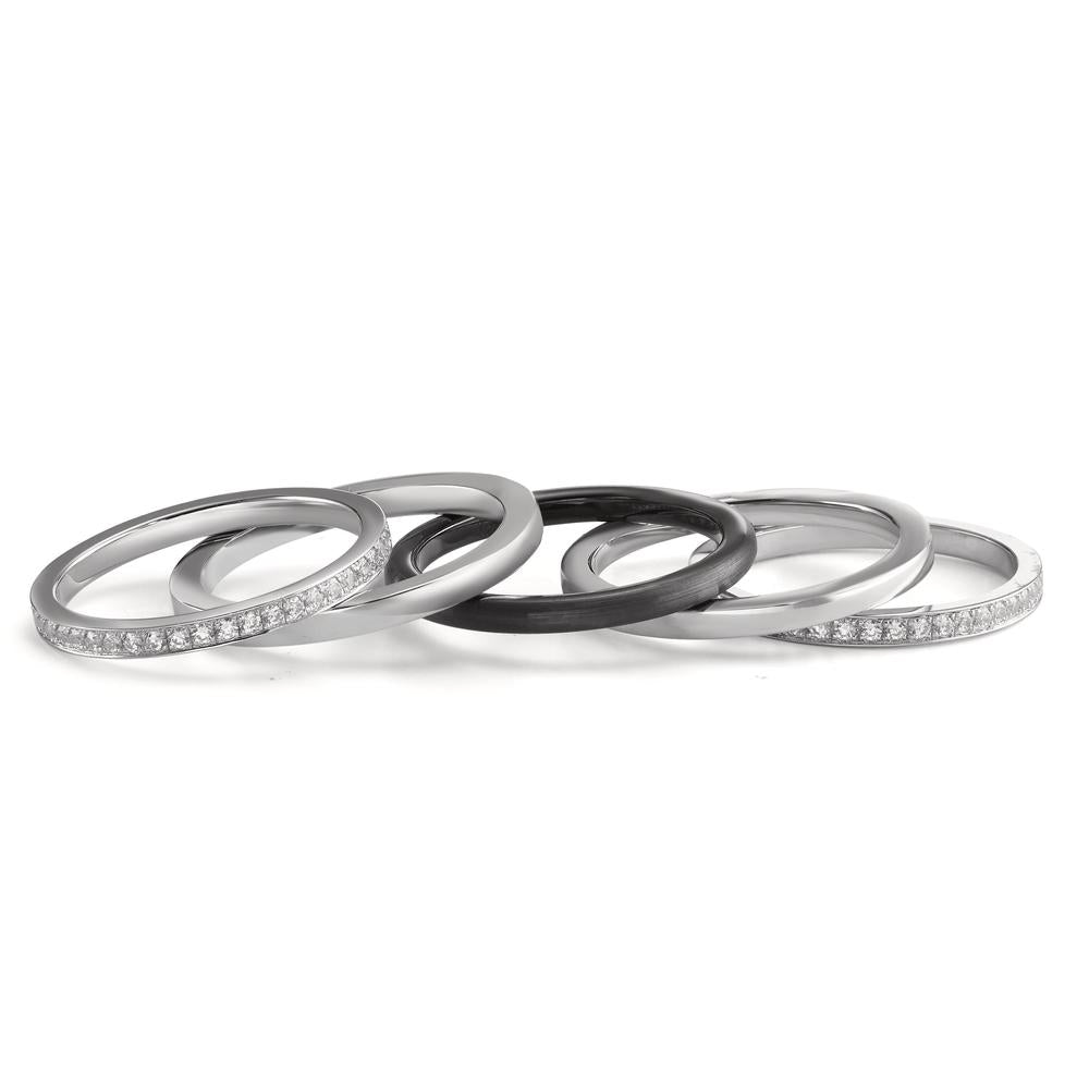 Fingerring Sølv, Keramik Zirconia