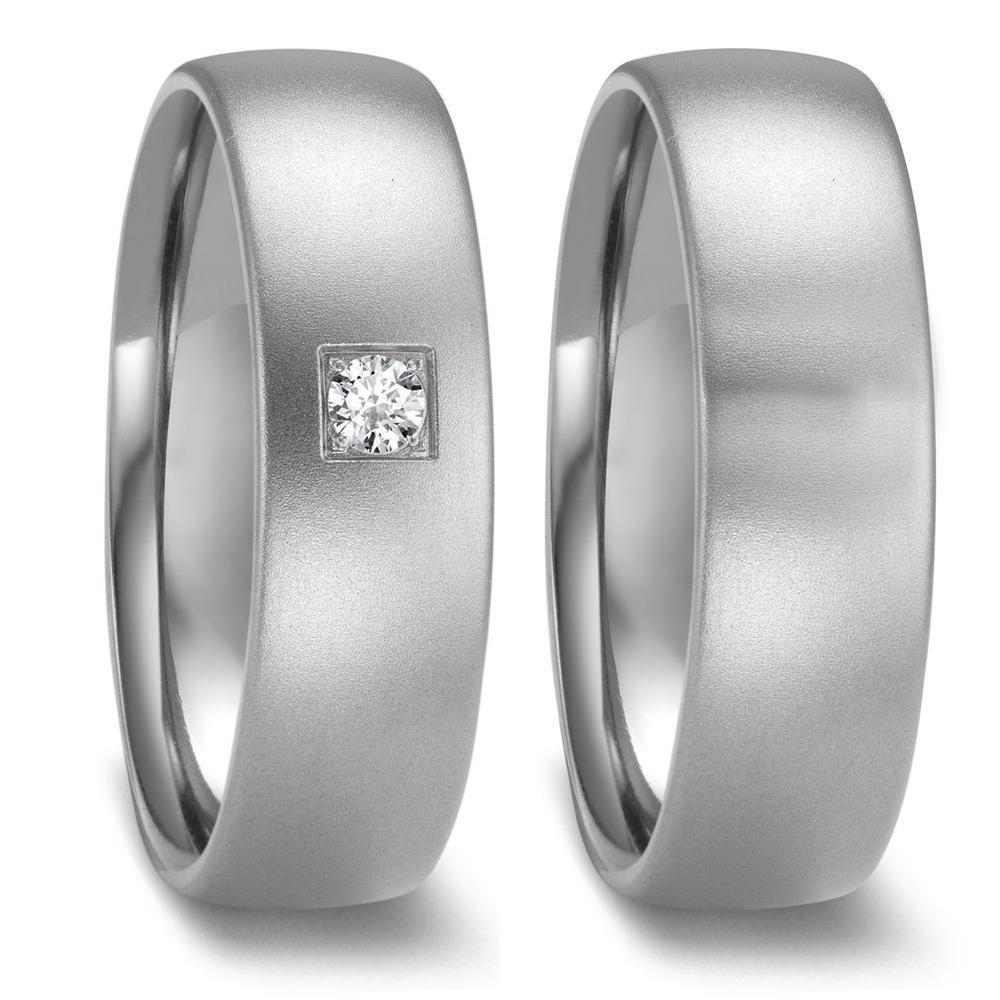 Partnerringe Zirkonium Diamant 0.05 ct, w-si