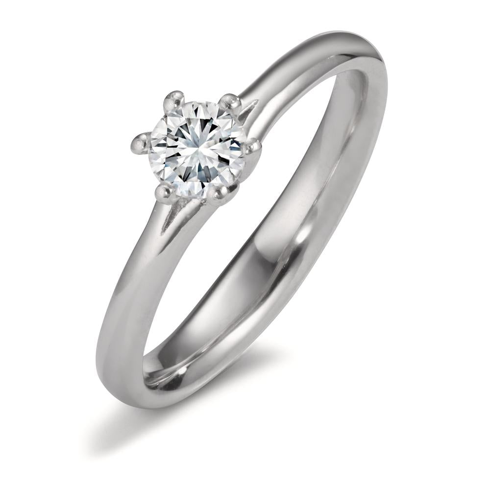 Solitaire ring 950 platin Diamant 0.30 ct, w-si, GIA