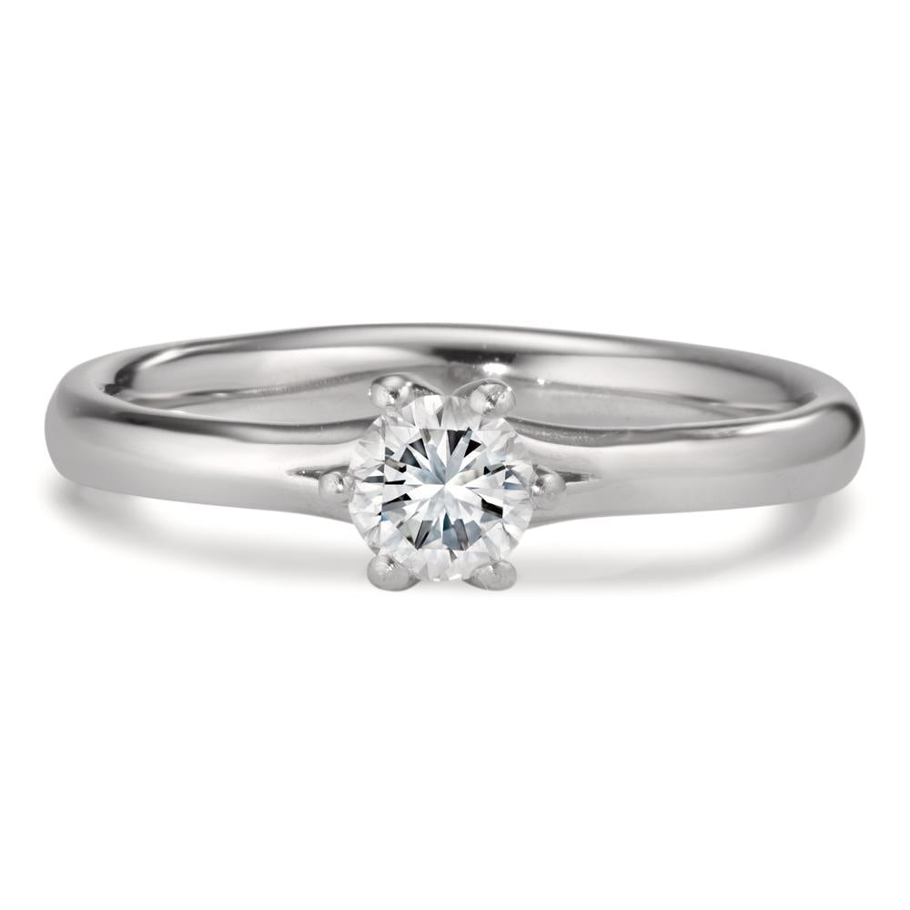 Solitaire ring 950 platin Diamant 0.30 ct, w-si, GIA