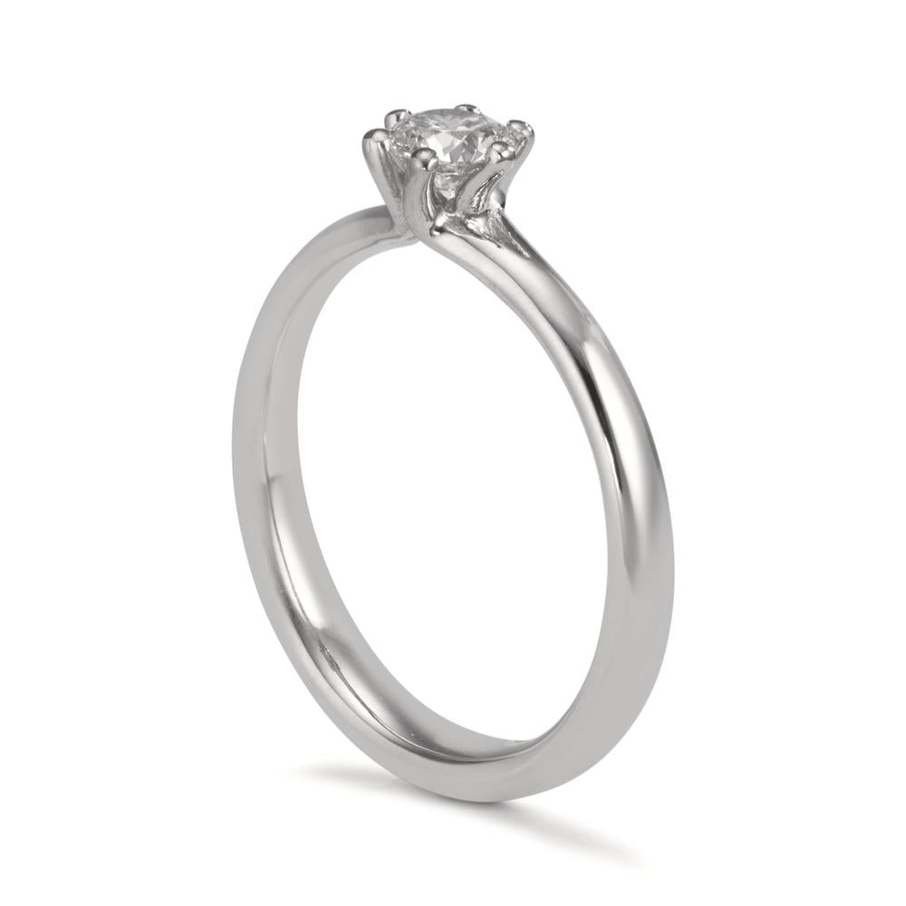 Solitaire ring 950 platin Diamant 0.30 ct, w-si, GIA