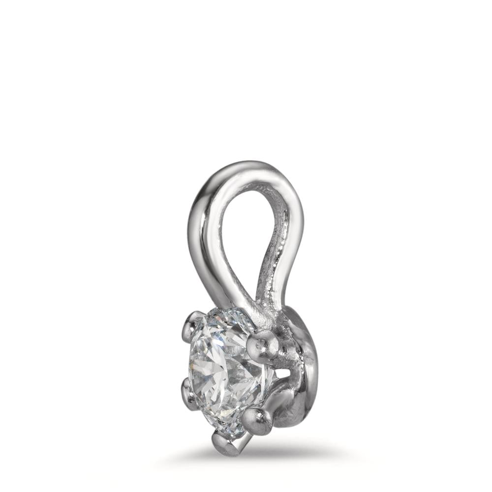 Vedhæng 950 platin Diamant 0.50 ct, w-si, GIA Ø6 mm