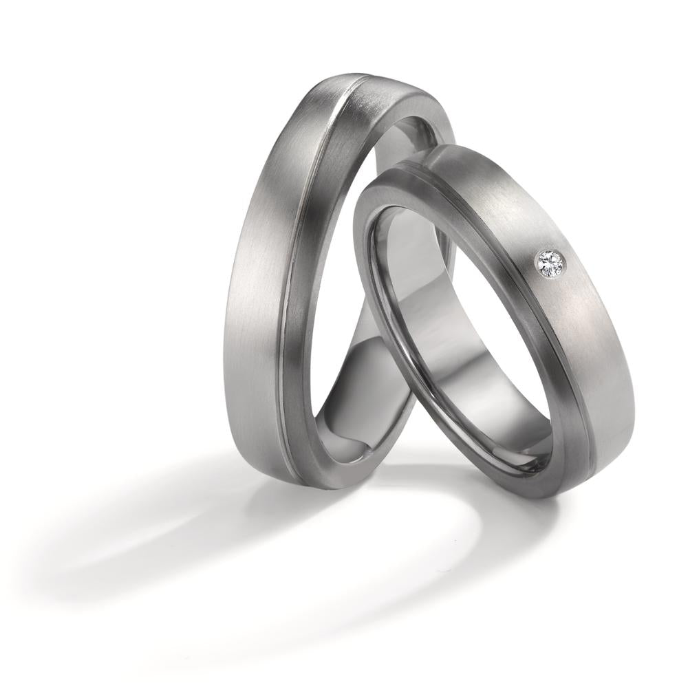 Partnerringe 999 tantal, 950 platin Diamant 0.02 ct, w-si