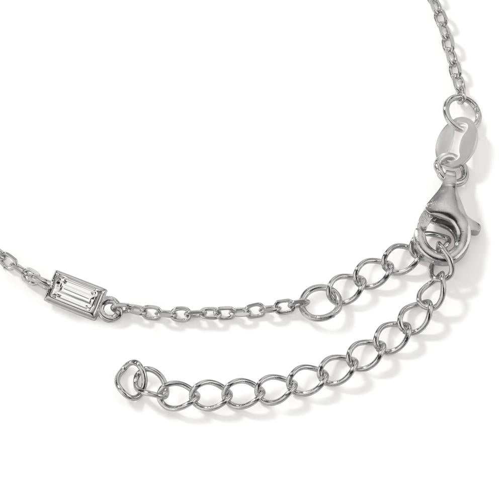 Armbånd Sølv Zirconia 5 Sten rhodineret 15.5-20.5 cm