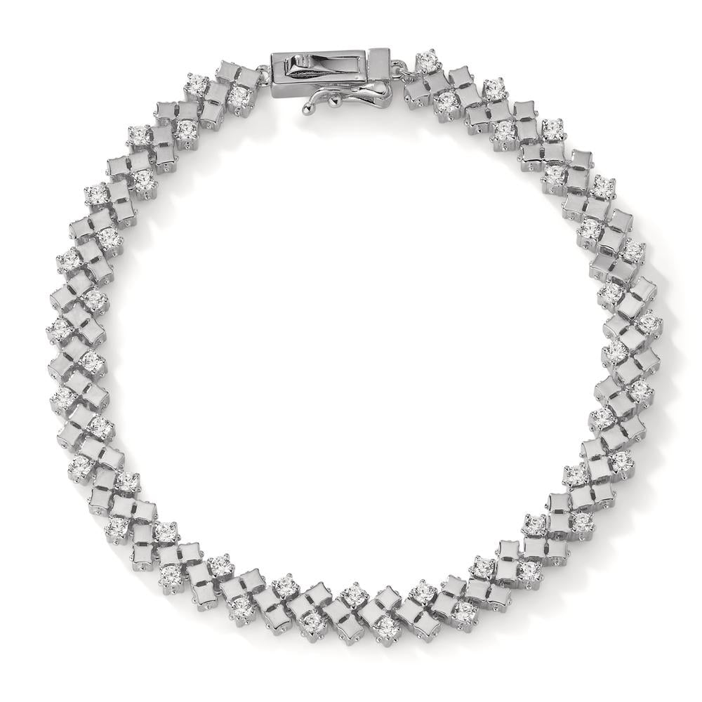 Armbånd Sølv Zirconia rhodineret 18.5 cm